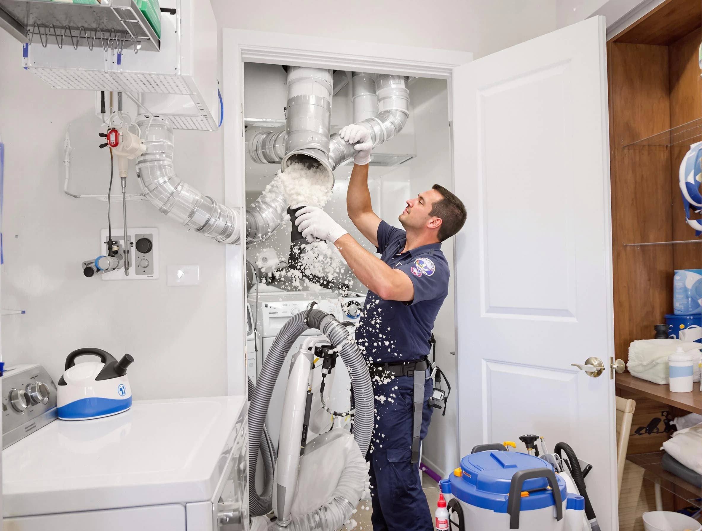White Oak Dryer Vent Cleaning technician delivering thorough residential dryer vent cleaning service in White Oak