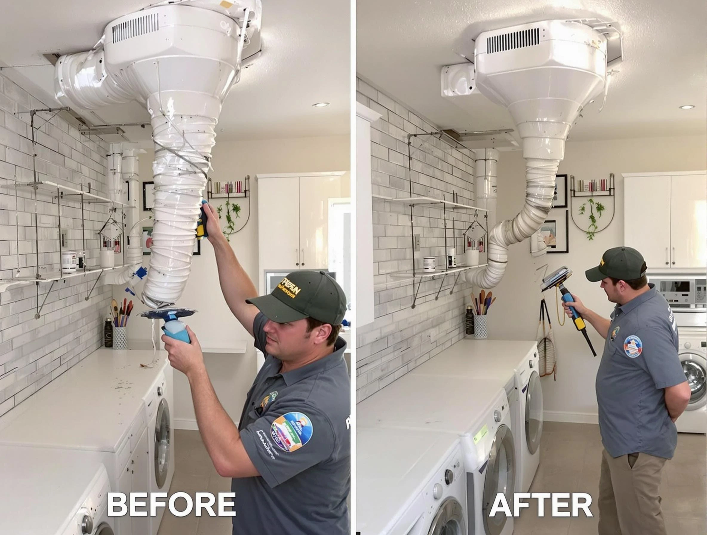 Professional dryer exhaust vent cleaning by White Oak Dryer Vent Cleaning in White Oak