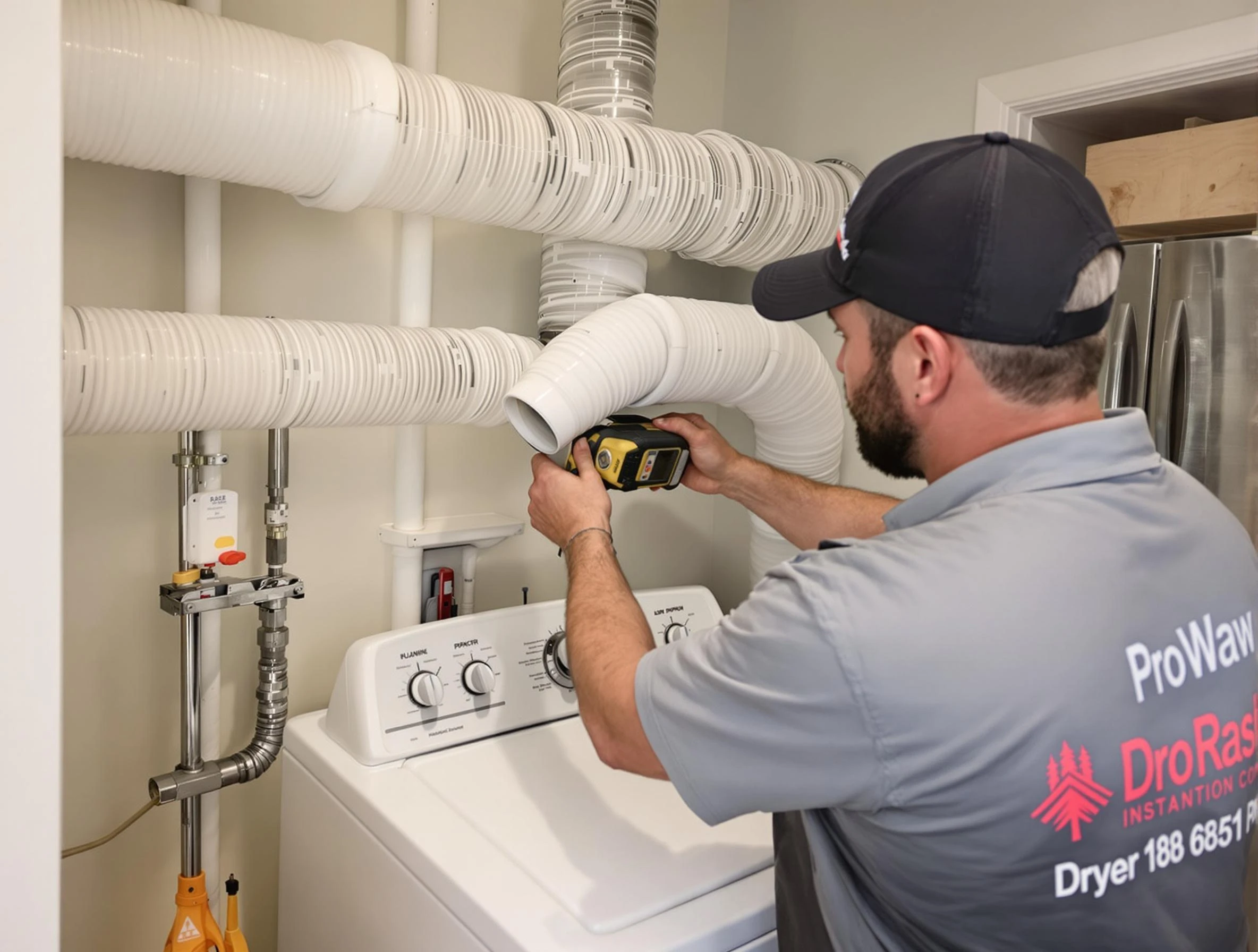 Professional dryer vent hose installation by White Oak Dryer Vent Cleaning in White Oak